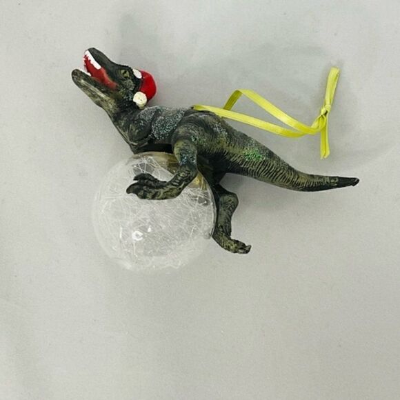 Design Toscano Blitzer the T-Rex Holiday Ornament Before reindeer, Santa's sleig - Picture 1 of 4